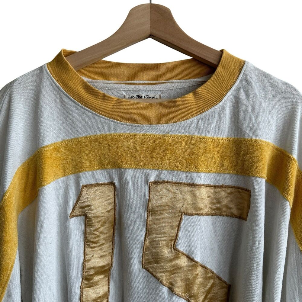We The Free Sports Tee Sz M Oversized Slouchy Distressed VTG Inspired - Picture 6 of 11